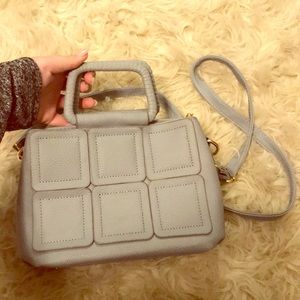 Wen Jun Baby Blue Real Leather purse